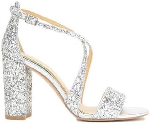 Jewel Badgley Mischka Cook Metallic Glitter Evening Shoe in Kuwait