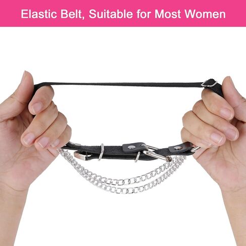alisikee Adjustable Leg Garter with Chains, Elastic Punk Thigh Garters for Women, 1 Pair in Saudi Arabia