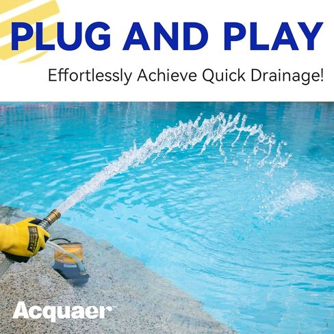 Acquaer 1/2HP Submersible Utility Pump, 3030GPH Stainless Steel Sump Pump, Water Removal for Basement Hot Tub Pool Cover Draining, 30ft Cord in Kuwait