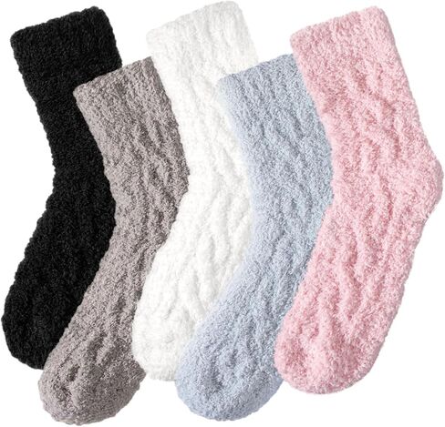 جوارب Pleneal Fuzzy للنساء - جوارب غير قابلة للانزلاق للنساء، جوارب شبشب للمستشفى مع مقابض للنساء، جوارب سميكة ودافئة للغاية in Kuwait