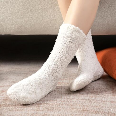 جوارب Pleneal Fuzzy للنساء - جوارب غير قابلة للانزلاق للنساء، جوارب شبشب للمستشفى مع مقابض للنساء، جوارب سميكة ودافئة للغاية in Kuwait