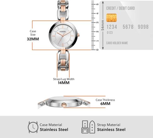 Fossil Women's Kerrigan Quartz Stainless Steel Dress Quartz Watch in Saudi Arabia