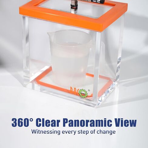 BACOENG 2.8 QT Glass Pyrex Vacuum and Degassing Chamber with Acrylic Lid Perfect for Degassing Silicones, Epoxies and Essential Oils in Kuwait