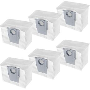 SONGRUI Replacement Spare 3L Dustbag Refill Kit Compatible with Roborock S8 Pro Ultra, S7 MaxV Ultra, Q5 Plus, Q7 Max + Series Robotic Vacuum Cleaners: 6 Dust Bags Pack