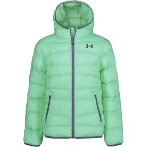 Under Armour Girls' Prime Puffer, Front Pockets & Hooded Back, Lightweight & Water Repellant, Mystic Magenta