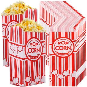 202 PCS Popcorn Machine Supplies Set - Aluminum Popcorn Scoop and Salt Shaker with Handle - 1 Oz Popcorn Bags Bulk (200 Count) for Theater Tools Supplies