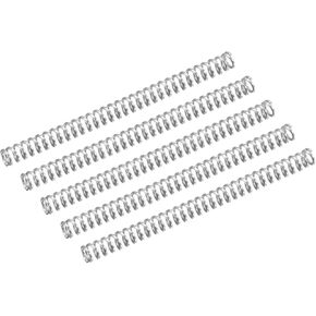 uxcell Compression Spring, 5Pcs 304 Stainless Steel, 3mm OD, 0.3mm Wire Size, 5mm Free Length, Silver Tone