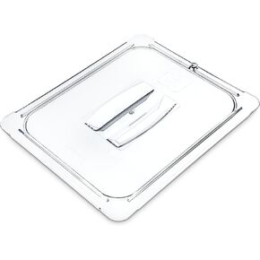 Carlisle FoodService Products 10231U07 StorPlus Half Size Polycarbonate Universal Handled Notched Food Pan Lid, Clear in Saudi Arabia