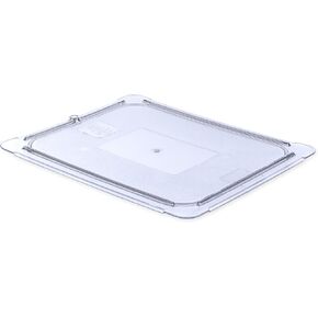 Carlisle FoodService Products 10231U07 StorPlus Half Size Polycarbonate Universal Handled Notched Food Pan Lid, Clear