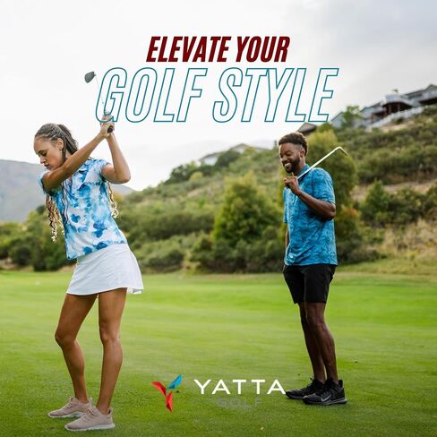 YATTA GOLF Standout Performance Golf Polo Shirts – Men’s – Subtle Pines – L in Kuwait