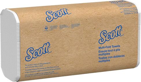 مناشف ورقية متعددة الطيات من Scott® (01804)، مزودة بجيوب امتصاصية™، ورق مقاس 9.2 × 9.4 بوصة، أبيض، (250 ورقة/عبوة، 16 حزمة/علبة، 4000 ورقة/علبة) in Saudi Arabia