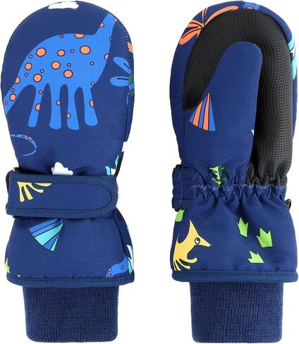 Duoyeree Waterproof Kids Mittens Gloves with Fleece Lined for Boys Girls Winter Snow Skiing Thick Insulated for Cold Weather in Kuwait