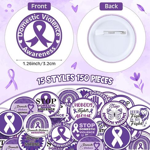 Jetec 150 Pcs Suicide Awareness Prevention Pins Suicide Awareness Mini Buttons Suicide Prevention Ribbon Pins Bulk Suicide Awareness Decorations for Social Public Event Welfare Charity Supplies in Saudi Arabia