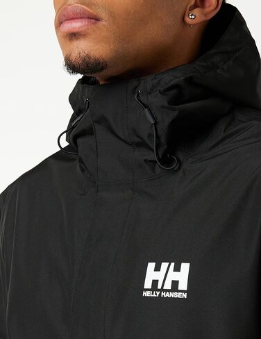 جاكيت مطر رجالي من Helly Hansen Seven J مقاوم للماء والرياح وجيد التهوية مع غطاء للرأس in Kuwait