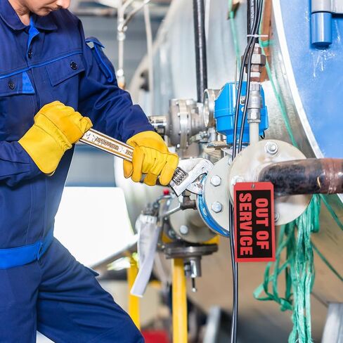علامات خارج الخدمة مقاس 6.22 × 3.15 بوصة، تتطلب الصيانة علامات إصلاح العلامات الحمراء مع أسلاك علامات مقاس 12 بوصة متصلة لصيانة فحص معدات الماكينة (200) in Kuwait