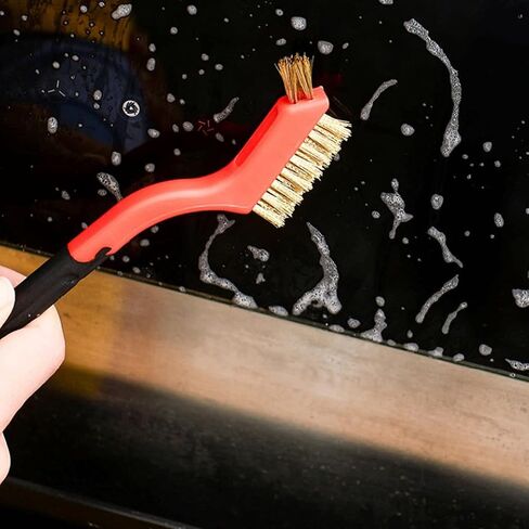 Wire Scratch Brush Set Soft Grip for Rust, Dirt & Paint Scrubbing with Deep Cleaning (18, 18PCS - Stainless Steel Wire) in Kuwait