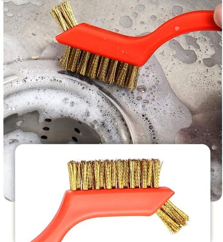 Wire Scratch Brush Set Soft Grip for Rust, Dirt & Paint Scrubbing with Deep Cleaning (18, 18PCS - Stainless Steel Wire) in Kuwait