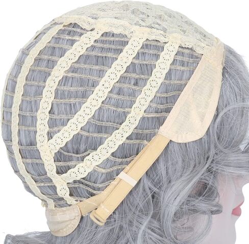 M MISS U HAIR Women's Short Curly Platinum Blonde Costume Wig Old Lady Wig Synthetic Everyday Party Wig 70’s Look in Kuwait