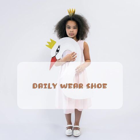 ADAMUMU Toddler Dress Shoes Flower Girl Shoes for Weeding Cute Toddler Mary Jane Shoes Lace Flore Ballet Flat for Walking, Jumping in Kuwait