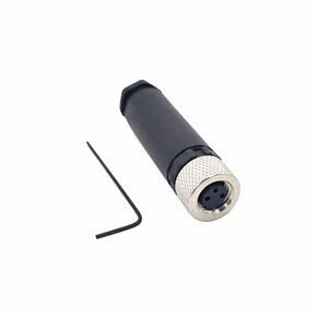 Elecbee 5PCS M8 Plug Waterproof IP67 3 Pin Female Straight Unshiled Assemblely Cable Connector
