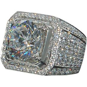 LRESJJIUJ Clearance! Luxury Sapphire Diamond Engagement Band Charming Crystal Rings for Womens & Mens