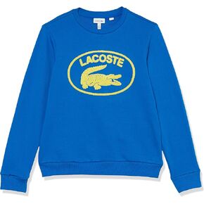 Lacoste Boy's Long Sleeve Branded Logo Crewneck Sweatshirt