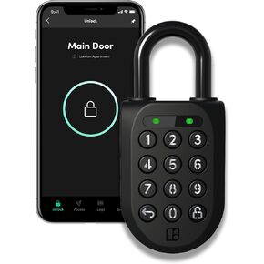 igloohome New Smart Padlock 2 (SP2), The Toughest Smart Padlock – Generate Access from Anywhere with The Mobile app (iOS/Android) – No WiFi Needed, Waterproof & Rechargeable