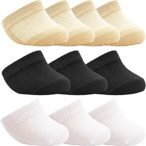 YFUNNLE 10 Pairs Toe Topper Socks Women Teo Liner Hafl Socks Sleamless Non-Slip Cushion Bottom Toe Cover Half Socks