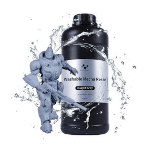 NOVA3D Washable Mecha Resin High Toughness and Durability, High Precision 3D Printing Liquid Low Odor, Wide Compatibility for All LCD Resin 3D Printers (Knight Gray) 1000g
