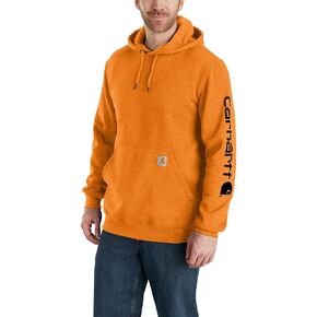 Carhartt Men's K288 Loose Fit Midweight Logo Sleeve Graphic Sweatshirt - Large Tall - Marmalade Heather