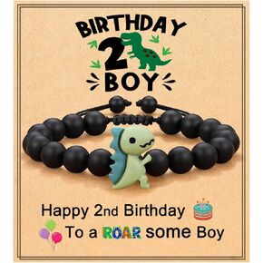 ORISPRE 2-6 Year Old Boy Birthday Gift Dinosaur Bracelet for Son/Grandson/Brother/Nephew