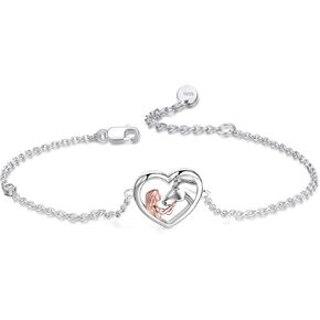 YFN Horse Jewelry Gift 925 Sterling Silver Girls Horse Adjustable Bracelet for Women Girls
