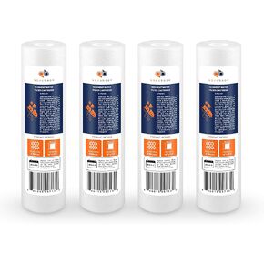 Aquaboon 6-Pack of 5 Micron 10"x2.5" Sediment Water Filter Replacement Cartridge for Any Standard RO Unit | Whole House Sediment Filtration | Compatible with DuPont WFPFC5002, Pentek DGD series, RFC