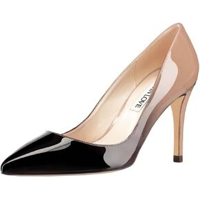 JOY IN LOVE Women's Pumps Shoes 3.5" Stiletto High Heels Pointy Toe Dress Pumps Red Black 9US