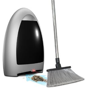EyeVac Home Touchless Vacuum Automatic Dustpan - Great for Sweeping Pet Hair Food Dirt Kitchen - Ultra Fast & Powerful, Corded Canister Vacuum, Bagless, Automatic Sensors, 1000 Watt (White)