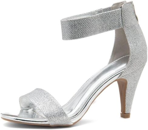 Herstyle Womens RROSE Chunky Low Heels Open Toe Ankle Strap Heeled Sandals with Back Zipper Dressy Pumps Shoes for Wedding Prom Party Office in Kuwait