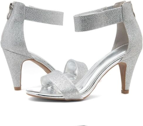 Herstyle Womens RROSE Chunky Low Heels Open Toe Ankle Strap Heeled Sandals with Back Zipper Dressy Pumps Shoes for Wedding Prom Party Office in Kuwait