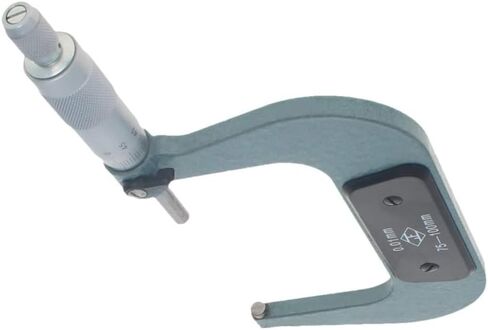 ميكرومتر خارجي من Utoolmart متري 50-75 مم 0.01 مم أدوات قياس دقيقة معدنية للمهندسين الميكانيكيين، أخضر فاتح in Kuwait