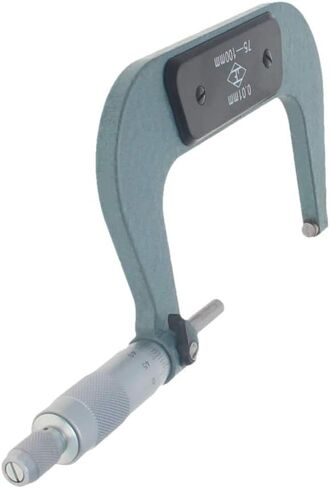 ميكرومتر خارجي من Utoolmart متري 50-75 مم 0.01 مم أدوات قياس دقيقة معدنية للمهندسين الميكانيكيين، أخضر فاتح in Kuwait