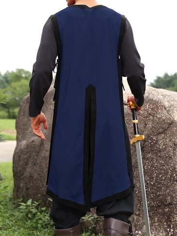 Gafeng Men's Medieval Costume Renaissance Templar Tunic Viking Knight Halloween Vintage Surcoat Warrior Robe in Kuwait