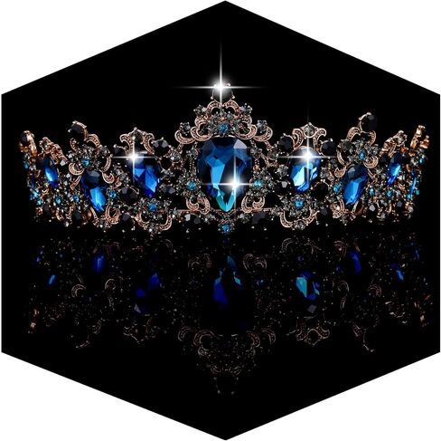 Kamirola Baroque Queen Crown,Rhinestone Wedding Bridal Crown and Tiaras Crystal Headband For Birthday Prom Pageant Party halloween Chrismas (TR05) in Kuwait