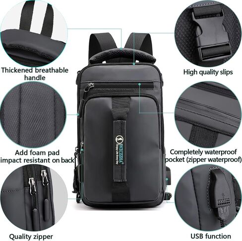 WZCZZHA Sling Bag for Men Crossbody in Kuwait