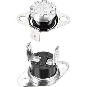 uxcell KSD301 Thermostat 90°C/194°F 10A N.C Adjust Snap Disc Temperature Switch for Microwave,Oven,Coffee Maker 2pcs