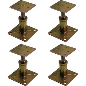 ASTAMOTOR 4 PCS House Floor Jacks Post Pole for Leveling, 11" - 16" Height Range, 4 ton Min and Max Height Capacity, Galvanized, 4 Pack