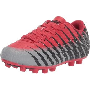 Vizari Bolt FG Red/Black/Silver Soccer Shoe, 3.5 US Unisex Big Kid
