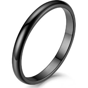 munone 2mm Wedding Bands for Women Men, 14k Gold Plated Band Ring, Minimalist Comfort Fit Flat Ring Size 5-10