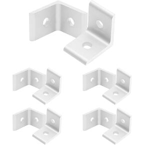 Qjaiune 10Pcs 4040 Inside Corner Bracket Gusset, Silver 4080 Aluminum Extrusion Brackets, 2 Hole Aluminum L Bracket Connector for 4040 Series Aluminum Extrusion Profile with Slot 8mm