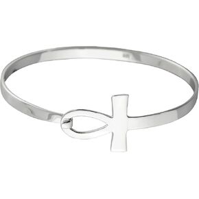 FashionJunkie4Life 925 Sterling Silver Religious Bangle Bracelet