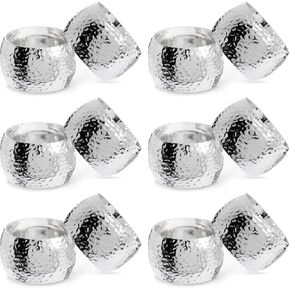 Farmlyn Creek Gold Napkin Rings, Set of 12 for Dining Table (Metal, 1.8 Inches)