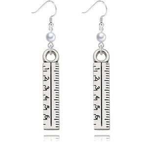 Dreuyet Yarn Knitting Pearl Earrings for Women Girls Unique Silver Sewing Knitting Themed Needles and Yarn Ball Charm Crochet Earrings for Knitter Sewing Lovers Jewelry Gift in Saudi Arabia